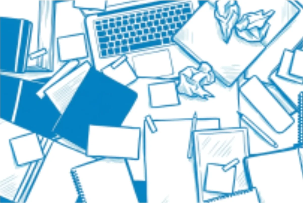 A follow-up desk with a phone, a CRM screen, and a stack of lead records waiting to be worked